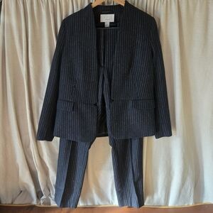H&M Navy Pinstripe Pantsuit